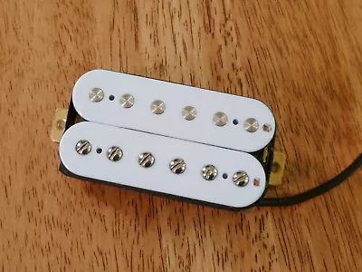 Vintage Output Bridge Humbucker Pickup White Alnico 5 Magnet Four Conductor Wire • $21.59