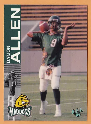 Damon Allen 1995 REL CFL Card #71 Memphis Mad Dogs  Cal State Fullerton Titans • $10.89