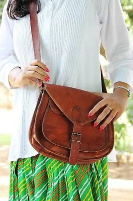 Purse Vintage Women's Real Leather Sling Handbag Shoulder Bag Hobo Messenger New • $39.90