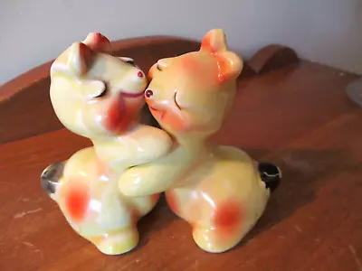 Vintage Vantellingen  Bunny Hug  Huggies Ceramic Salt & Pepper Shakers • $8.50