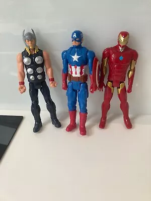 12 Inch 30 Cm Hasbro Marvel Avengers Titan Heroes 3 Figures Action Figures • £3.99