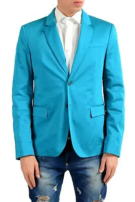 Versace Jeans Men's Blue Two Button Blazer Sport Coat Size 38 40 42 • $199.99