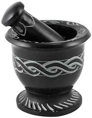 Celtic Knot Mortar & Pestle Set 3  Diameter & 2.5  High By New Age Imports Inc • $17.99