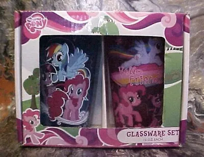 My Little Pony Pint Glasses Friendship Magic 16oz Glasses Boxed Set • $24.97