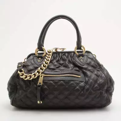 Marc Jacobs Black Quilted Leather Stam Satchel • $646.79