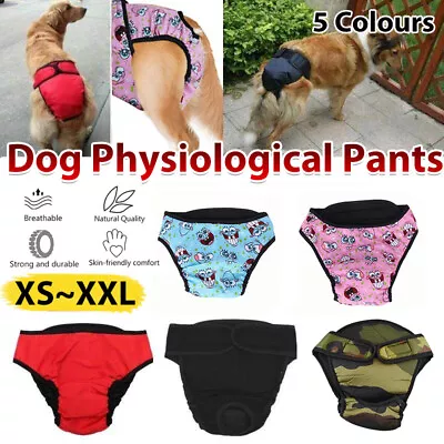 Washable Female Pet Dog Cat Nappy Diaper Physiological Pants Panties Underwear • $8.83