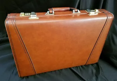 Vintage Atlantic Leather Briefcase In Nice Condition 18.5 X 14.5 X 4.5 Inches • $84