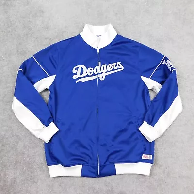 Los Angeles LA Dodgers Stitches Track Jacket Mens Large MLB Full Zip Embroidered • $24.09