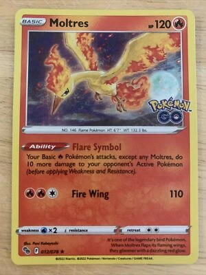 $2.20 • Buy Moltres - 012/078 - Holo Rare - Pokemon Go - NM/M - Pokemon Card