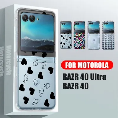 For Motorola Moto RAZR 40 Ultra Shockproof Clear Flower Folding Hard Case Cover • $2.99