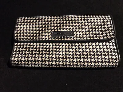 Liz Claiborne Houndstooth Tri-Fold Checkbook Wallet Women's Foldover Bc56 • $5.88