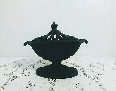   Vintage Cast Iron Virginia Metal Crafters Incense Burner W/ Lid • $54