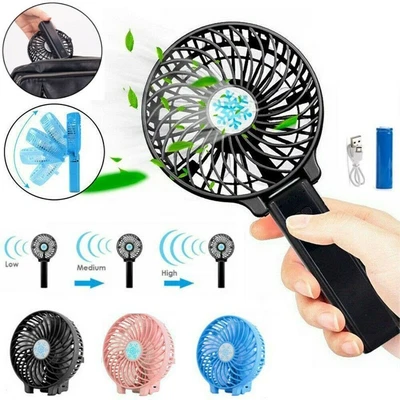 $12.99 • Buy Portable Mini Hand Held Fan Desk Cooler Quiet Foldable USB Rechargeable Fan NEW