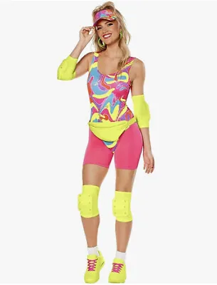 Barbie The Movie Spirit Roller Skate Costume Nwt S Halloween Party Wear 80’s • $170.94