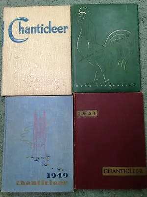 4 DUKE Durham NC Yearbooks CHANTICLEER 1947 1948 1949  1951 Milton Caniff        • $35.75