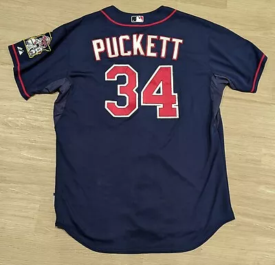 Majestic Authentic Minnesota Twins Kirby Puckett Jersey Size 52 • $115