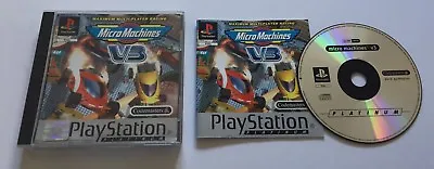 Micro Machines V3 Sony Playstation PS1 Complete PAL Platinum Codemasters • £6.99