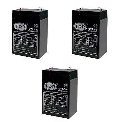 3 PCS 6v 4.5ah Battery UPS SLA Storage OT4.5-6 RECHARGEABLE STORAGE POWER SUPPLY • $68.95