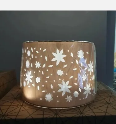 28cm Lila Flower Cut Out Shade Pendant Lampshade For Ceiling Or Lamp/Taupe • £17.99