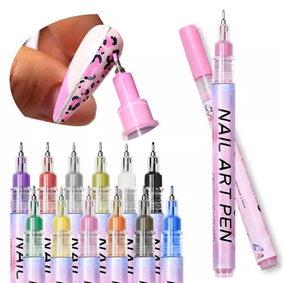 $1.97 • Buy Nail Art Graffiti Pen Drawing Painting Liner Brush DIY Flower Tips Decoration