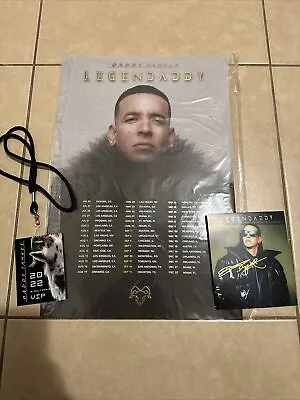 Daddy Yankee Legendaddy Final Tour Autograph & VIP Poster And Badge • $465