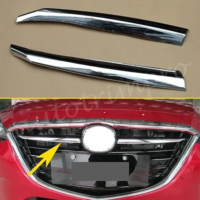 Chrome Front Grille Grill Cover Molding Trim For Mazda 3 2014-2016 Accessories • $39.84