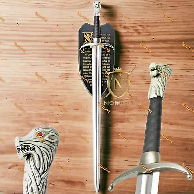 Handmade Movies Replica Sword Valyrian Steel Sword With Wall Plaque Cosplay • $120.89