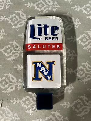 Lite Beer Salutes NAVY Acrylic BEER TAP  HANDLE Approximately 6.5” In Length! • $79.99