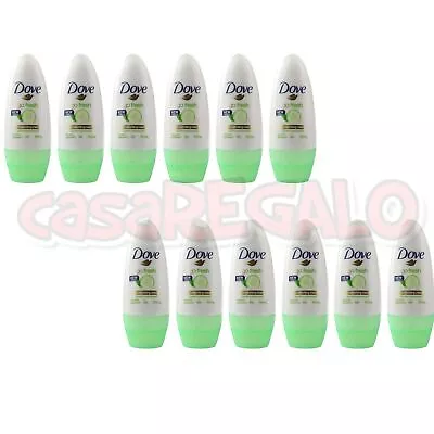 12X DOVE 50mL DEODORANT ROLL ON GO FRESH CUCUMBER & GREEN TEA • $39.85