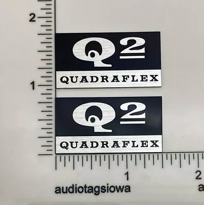 Quadraflex Q2 Speaker Grill Badges Pair Custom Made Aluminum • $9.95