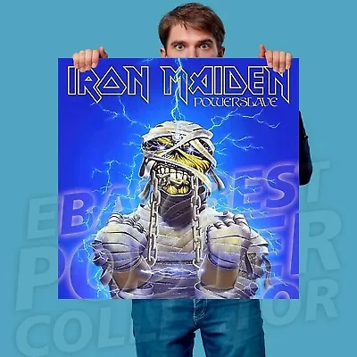 Iron Maiden Powerslave SINGLE 24x24 Album Cover Vinyl Poster • $67.90