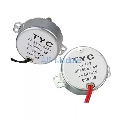 AC 12V/220V TYC-50 50/60Hz Synchronous Motor 5/6RPM CW/CCW 4W For Microwave NEW • £3.94