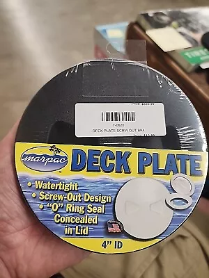 Marpac Screw Out Marine Deck Plate 4  BLACK 7-0620 Uc0u137 'db'a2 Storage • $12.89