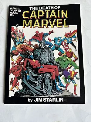 DEATH OF CAPTAIN MARVEL Graphic Novel #1 VF- (1982) JIM STARLIN 3rd Printing! • $22