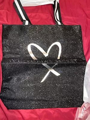 Victorias Secret Glitter Sparkle Heart Logo Tote Bag Purse Logo • $20