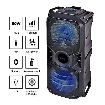 AKAI PartyMate Pro PM-50P | 50W RMS| Karaoke Bluetooth Outdoor Party Speaker • $825.73