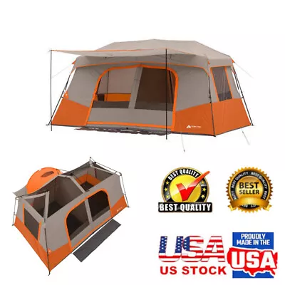 11-Person Instant Cabin Tent With Private Room Outdoor Camping Waterproof Family • $149.62