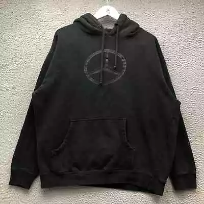 Mercedes-Benz USA Collection Sweatshirt Hoodie Men's Large Drawstring Logo Black • $49.99