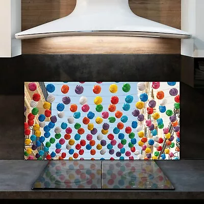 £141.95 • Buy Kitchen Splashback Toughened Glass Heat Resistant Chinese Lanterns Paper 120x60