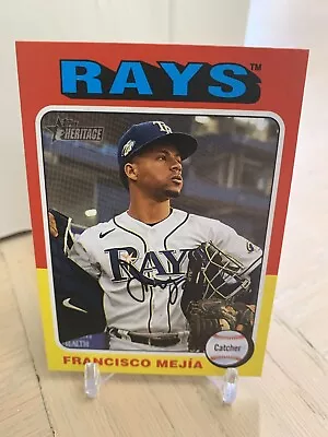 2024 Topps Heritage #40 Francisco Mejia Short Print SP Tampa Bay Rays Baseball • $0.99