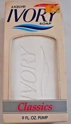 Liquid IVORY Soap Classics WHITE Pump Dispenser 9 Oz NOS Vintage 1989 Free Ship • $33.33