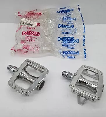 Open Package MKS GR-9 Pedals Silver Road Track Tour Fixie Touring Fixed 9/16 • $24.99