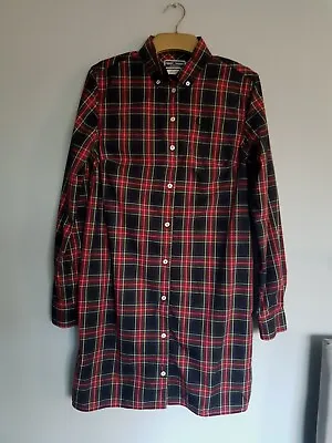 Fred Perry Reissues Black Red Tartan Shirt Dress  - Size 12 • £30