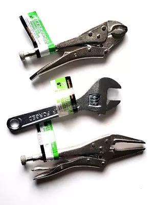 Combo 3 Pittsburgh Pliers And Adjustable Wrench 5  And 6  Set • $14.90