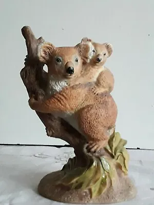 £38 • Buy Vintage Aynsley Porcelain Koala With Baby Figurine C.1970s