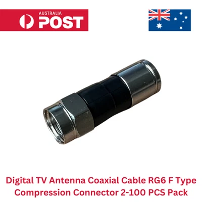 $3.99 • Buy Digital TV Antenna Coaxial Cable RG6 F Type Compression Connector 2-100 PCS Pack