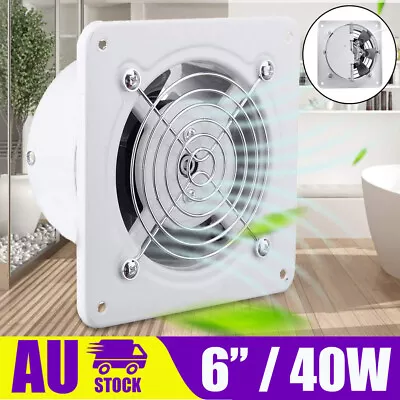 6  Hydroponic Exhaust Vent Fan Inline Duct Blower Grow Tent Ventilation WHITE • $29.95