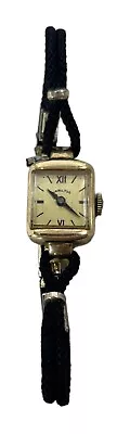 Vintage Hamilton 911 17 Jewels 14k Gold  Ladies Wrist Watch - Running • $153.50