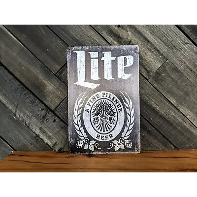 Retro Beer Sign - Miller Lite Sign - 8in X 12in • $17.50