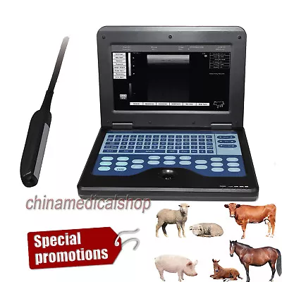 Veterinary Bovine & Equine Ultrasound Scanner Horse Rectal Probe Laptop Machine • $1349
